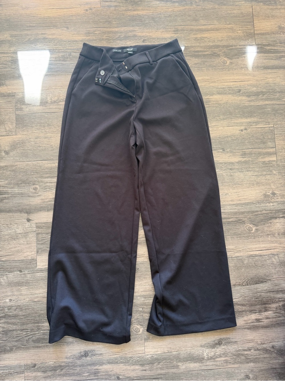 Vera Wang Black Wide Leg Trousers